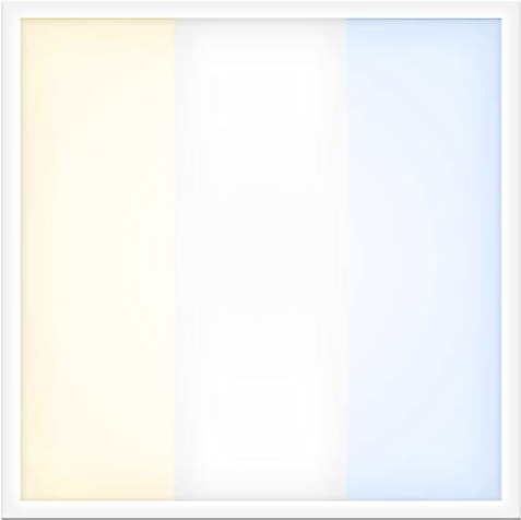 LED Panel 62x62cm 40W 3CCT variables weiß 3000/4000/6500K 5300lm 130 Lumen/Watt flimmerfrei UGR<22 Einbau Rasterleuchte Einlegeleuchte Deckenleuchte Odenwalddecke OWA 620x620x27mm