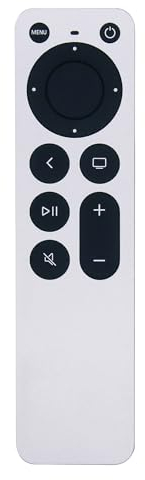 Telecomando di Ricambio Universale per Apple TV 4K/HD - Compatibile con Gen 1 2 3, A2169 A1842 A1625 A1427 A1469 A1378 A1218 - Funzione di Controllo TV