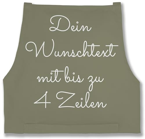 Geschenk mit Namen personalisiert by Shirtracer - Schürze - Aufdruck selbst gestalten - Wunschtext I Geschenk personalisiert