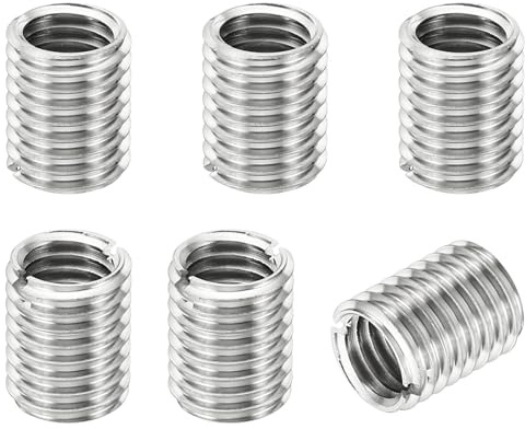 PATIKIL Gewinde Adapter Hülse M12x1,75 auf M10x1,5, 15mm, 6 Stück | Männlich auf Weiblich Reparatur Einsatz Mutter Schraube Reduzierer Edelstahl Befestiger