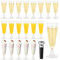 MAIXINNEW 20 Piezas Copas de Cava Plastico Duro Reutilizable 150ml, Copas de Champán de Plástico Plata, Copas de Plastico Vino Con Tapón de Vacío Vino para Fiestas, Bodas, Vacaciones