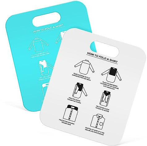 OFFSCH 2pièces Planche à Plier Vêtements Organiseur Chemises Adultes Aide Pliage T-Shirts Et Sweat-Shirts Rangement Facile Et Rapide pour Domicile Et Appartement
