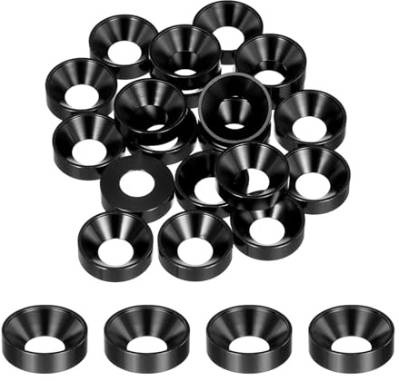 sourcing map M8 Kegelförmige Senkkopf-Unterlegscheiben, eloxierte Aluminium-Dichtungen, Cup-Kopf-Unterlegscheibe Dichtung für Schraube RC/FPV/PC/Drohne/mechanisches Zubehör, Modellteile, 35 Stück
