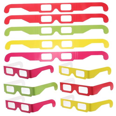 JOINPAYA 20pezzi Occhiali Diffrazione Forma Cuore Per Feste Musicali e Spettacoli Effetti Leggeri e Confortevoli Per Condivisione e Divertimento e