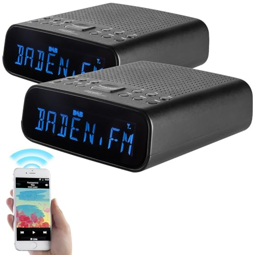 auvisio 2 radios-réveils FM/Dab+ avec Fonction Bluetooth 5.2