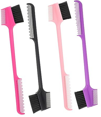 FRCOLOR 4pezzi Pennello Per Sopracciglia Morbido Ed Elastico Pettine Per Ciglia Strumento Per Trucco Femminile Realizzato Materiali Selezionati Sicuro e Durevole Comodo e Facile Da Usare