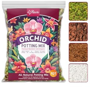 Riare 1L Orchideenerde mit Perlite Rindenmischung – Orchidee Umtopfen Kit enthalten Moos, Kiefer Rinde, Perlite, Coco Torf Premium Orchidee Erde für Phalaenopsis, Dendrobium, Oncidium