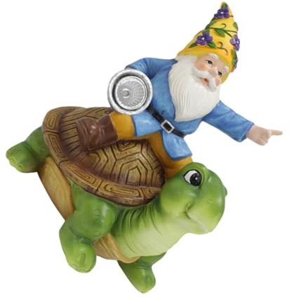 YARNOW Solarleuchten Zwergenfigur Aus Harz Solarlicht-dekor Für Garten Terrasse Und Gehwege Solar-außenleuchten Mit Gartenzwergstatue Für Grünflächen