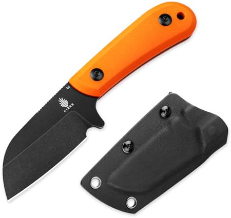 Kizer Deckhand Couteau à Lame Fixe avec Étui, Lame D2 Couteau de Camping Manche G10, Couteaux EDC pour Hommes et Femmes, Couteaux de Randonnée et Survie en Plein Air 1062M1