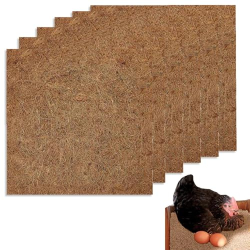 Imbottitura per nidificare il pollo in fibra di cocco – tappetini riutilizzabili | base Bio Koop – nidare le uova, materiale morbido e resistente per il comfort del di pollame e la manutenzione