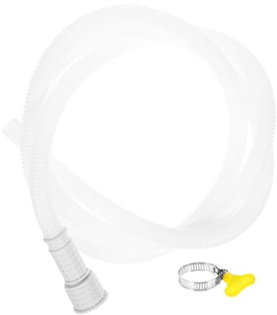 NUOBESTY Flexibler Ablaufschlauch für Tragbare Klimageräte und Waschmaschinen 1,5m PVC Rohr Leicht zu Installieren und Anpassbar für Haushalt und Büro