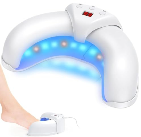 2025 Nagelsvamp laserapparat, nagelsvamprengöringsanordning nagelbehandling för flera tånaglar och naglar hemmabruk 910 nm infrarött ljus 470 nm blått ljus, smärtfri, intelligent tidskontroll