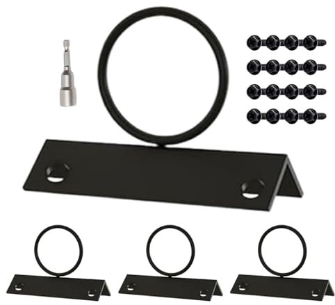 Supporti per corda ad anello, 4 pezzi, supporto di sicurezza per corda, fissaggio robusto e versatile per banchine rampa scala piattaforma