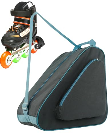 Arroopu Borsa per pattinaggio su ghiaccio, con cinghie regolabili, impermeabile, borsa per pattini a rotelle per ragazze, attrezzatura da sci, viaggi, bambini, donne, uomini e giovani