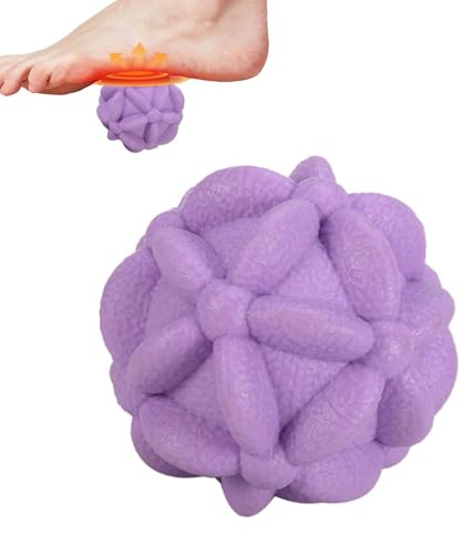 Hård massageboll | fasciaboll fotmassageapparat, blomtexturfascial massageboll för muskelömhet, fotvalvsbetabiner plantar, helkropp djup väv