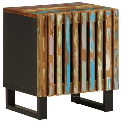 Frdhee Beistelltische Telefontisch Nachtkommode,Nachttisch 40x34x46 cm Altholz Massiv,Couchtisch Für Schlafzimmer,Wohnzimmer,Minimalistisches Design