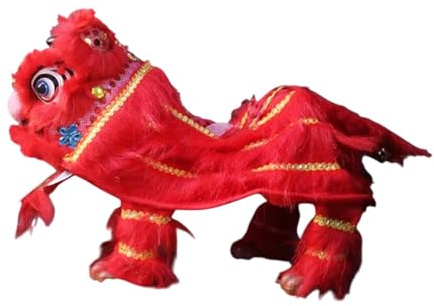 Bffcnl Marionette Handpuppe Chinesische ntanz Figur mit Zugleine Traditionelles Bastelkunstspielzeug aus Stoff für Festdekoration Bürodekoration, Rot