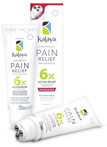 Kalaya Pain Relief Cream with Arnica – Fast-Acting Joint & Muscle Pain Relief – 6 Natural Ingredients – No-Mess Applicator – RMT-Inspired Design – Dermatologist Tested – 4.2 oz