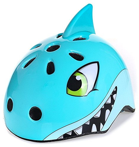Kids Toddler Bike Helmet, Adjustable and Multi-Sport for Child Infant Baby, 2 Sizes for Age 1-2-3-4-5 Years Boys Girls (Blue Shark, Small)