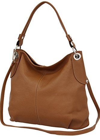 AMBRA Moda Damen echt Ledertasche Handtasche Schultertasche Beutel Shopper Umhängtasche GL012