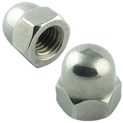 Eisenwaren2000 | M12 Sechskant-Hutmuttern hohe Form (20 Stück) - DIN 1587 - Edelstahl A2 V2A - rostfrei