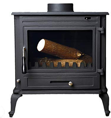 Camino a legna caldo per la casa, stufa a legna calda, stufa ventilata a riscaldamento rapido, efficiente/ecologico/durevole (L 62 x H 68,6 x L 43,2 cm)