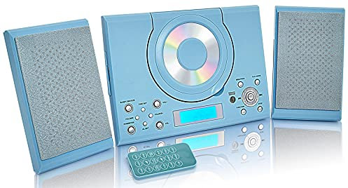 Grouptronics CD Players For Home Radio CD Player With Speakers - Stereo HiFi - Small Portable CD Radio Player with USB & MP3, FM, Clock Alarm, AUX IN, Desktop or Wall Mountable, Remote - GTMC-101