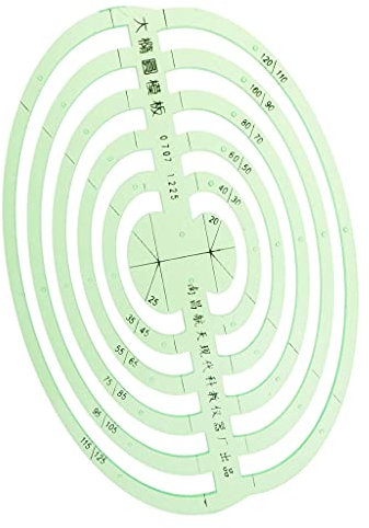 SM SunniMix Kunststofflineal Zeichnung Schablone Vorlage Zeichnung Vorlagen Student Supplies, Große ovale, 14,2 x 10 cm