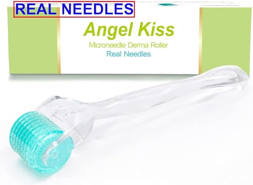 Angel Kiss Derma Roller 0,25mm Aguja genuina - 192 Microneedling de Acero Inoxidable Microneedle Roller para el Cuidado de la Piel Facial
