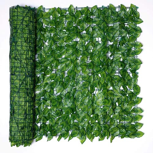 SHANGMAOYO Künstlicher Sichtschutz Garten Efeu Sichtschutz Künstlicher Efeu Sichtschutzzaun Bildschirm für Outdoor-Dekor Garten Grüner Ahorn (0.5x3m)