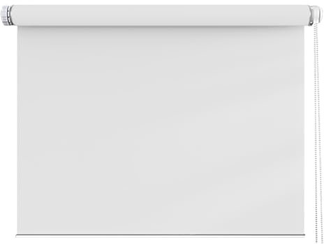 Verdunkelungsrollo 30 x 140 cm, Sichtschutz und Sonnenschutz Blickdicht, Rollos Für Fenster Tür, mit Aluminium-Schienen, für Fenster und Tür, Weiß