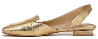Franco Sarto Women's Tegan Slingback Ballet Flats Shoe, Gold Metallic, 5.5 UK