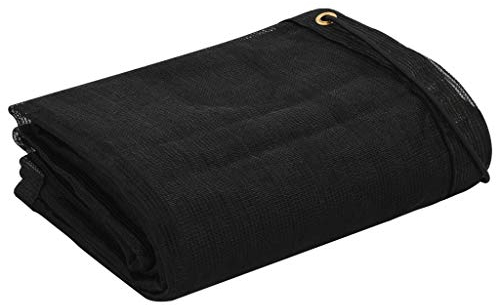 Tidyard Anhängernetz Gepäcknetz Containernetz HDPE 2x3 m Schwarz,Sicherungsnetz Feinmaschig,6 mm Dicke elastische Kordel um den Rand,Anhängerplanen Abdecknetz,Wind- und wasserdurchlässig,Schwarz