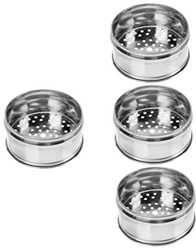 ANSNOW Vaporera de Acero Inoxidable Olla de Vapor de Acero Inoxidable Vaporera de Bola de Masa Vaporera de Metal Inserto de Vapor para Olla Accesorio de Cocina Juego de Rejilla para Vaporizador Plat