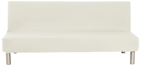 Aisaving Einfarbiger Sofabezug ohne Armlehnen, Polyester, Spandex, Stretch, Futon-Schonbezug, 3-Sitzer, elastisch, vollständig zusammenklappbar, für Klappsofa, ohne Armlehnen, 203,2 x 127 cm