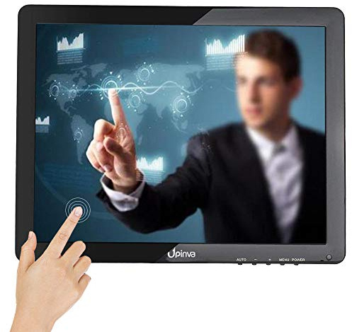 15 Zoll Touchscreen-Monitor mit geschlossenem Kreislauf, unterstützt PC, HDMI, AV, BNC, VGA, USB Multifunktionseingang Überwachungskamera kleiner Monito Auflösung 1024 x 768 integrierter Lautsprecher