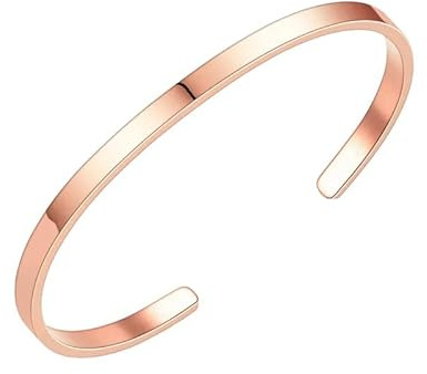 AJ LONDON Personalised Engraved Bracelet Cuff Bangle with Any Text/Name