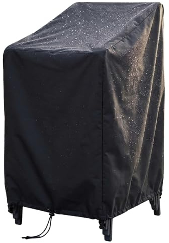Stapelstuhl Abdeckung 210D Oxford Wasserdicht Winterfest für 6 Stühle Schutz Abdeckplane Stühle Uv-Beständiges für Outdoor Stuhlabdeckung Gartenstuhl ( x 1)