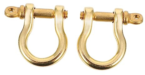 PLAFOPE 6pcs U-Shaped Screw D-Ring Shackles Key Ring Buckles for Crafts Jewelry Making Supplies