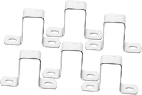 IWOWHERO Abrazaderas De Acero Inoxidable Para Tubos Cuadrados 20x40 Mm Soportes En u Resistentes Para Montaje De Cercas Herramientas De Carpintería Juego De 6 Piezas Uso Industrial y Doméstico