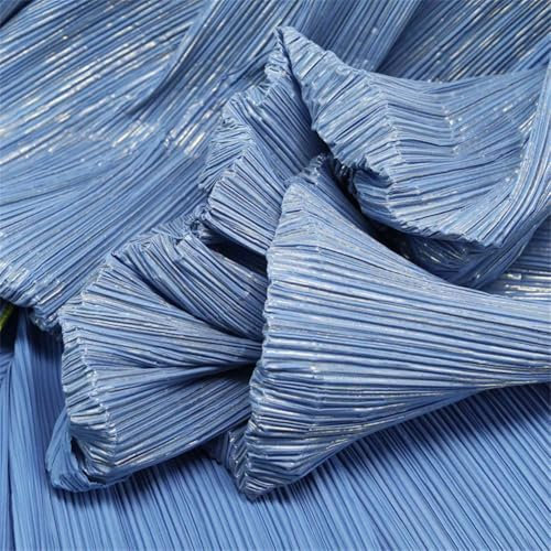 Niiyyjj Verbesserter Farbverlauf, plissierter Stoff, kreative Form, Modellierung, Bühnendekoration, Material, blau, glätten, 0,5 m