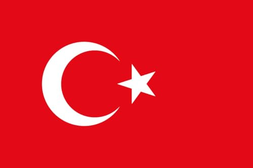 Türkei Flagge mit Messing-Ösen 150x90cm - Wetterfeste Fahne für Fahnenmast Extra Groß Breit Lang XL XXL