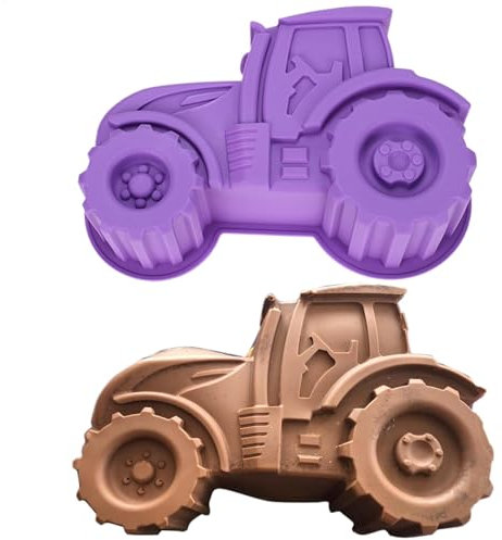 Moule à gâteau en silicone en forme de tracteur de dessin animé, moules à gâteaux 3D en silicone, outils de cuisson, pour la fabrication de bonbons au chocolat, outils de cuisine à la maison