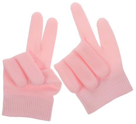 VICASKY Feuchtigkeitsspendende Gelhandschuhe für Frauen Komfortable Handschuhe aus Garn und Spandex Rosa Farbe für Professionelle und Private Handpflege ohne Waschen