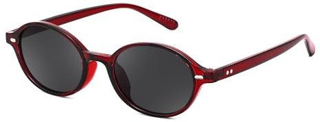 FEISEDY Vintage Oval Sonnenbrille Damen Herren Trendy 90er Brille B1171 | UV400 Schutz