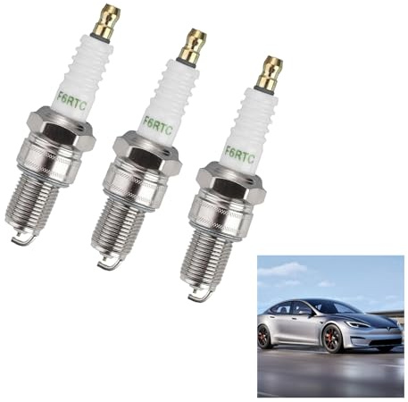 3PCS F6RTC Spark Plug Replacement – Compatible with Petrol Mower, Mountfield Lawnmower, LG Engines – Universal Ignition Replacement for Cars, Scooters, Lawn Equipment