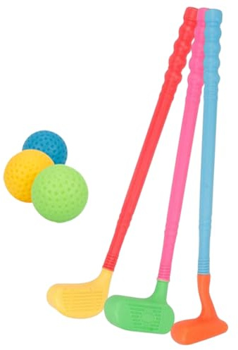 kinrguiyuez Toddler Golf Set,Golf Toys for Kids with Clubs and Balls - Portable Learning Educational Sports Toys for Preschool Activities Backyard Garden