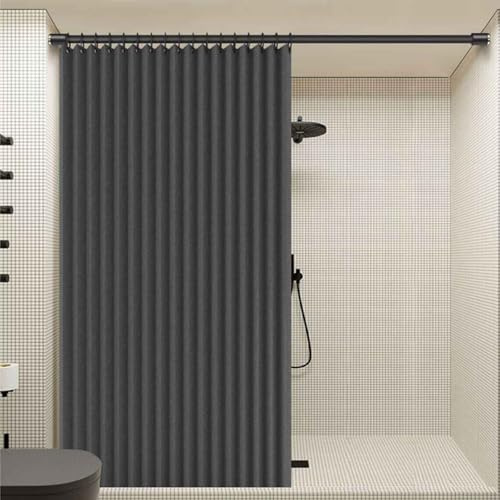 MTHGH Falttürvorhang,Mit Teleskopstange,Magnetischer Türvorhang mit Verdunkelung, Faltbarer Raumteiler für Bad/Schlafzimmer/Wohnzimmer, Akkordeon-Design(01,W 180*H 180cm)