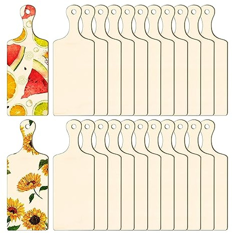 Jrudjsnhhty 12Pack Smooth Board Wooden DIY Chopping Board Kitchen Decoration Kitchen Tools DIY Decorative Wood Chips