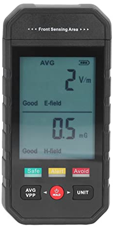 Testeur de rayonnement électromagnétique Détecteur EMF LCD numérique Compteur de Champ magnétique électrique Portable pour la Maison, Le Bureau, l'extérieur, Usage Industriel,